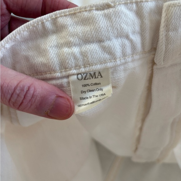 OZMA High Rise Trouser Pant 100% Cotton, size 25, Off-White-Flawed - Picture 10 of 15